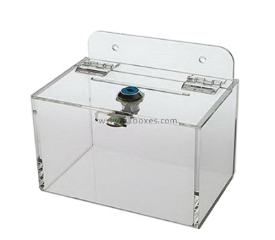 Wholesale acrylic transparent ballot box suggestion box  ballot box with lock BBS-019