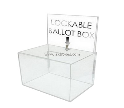 Custom design clear acrylic acrylic box with insert brochure BBS-012
