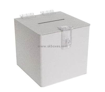 China acrylic perspex box manufacturers customized acrylic plexiglass ballot box large suggestion box BBS-046