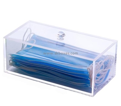 Plexiglass boxes manufacturer custom acrylic mask organizer box BSC-101