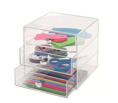 Perspex boxes manufacturer custom acrylic stationery drawer organiser box BSC-105