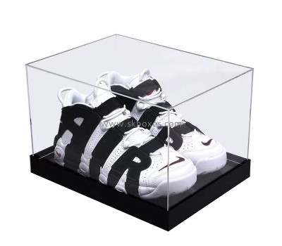 Acrylic factory custom plexiglass shoe display box perspex shoe show case BSB-016