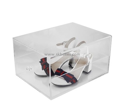 Lucite boxes manufacturer custom acrylic sandal showcase BSB-024