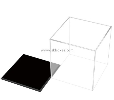 Acrylic manufacturer customize plexiglass display case with black base BDC-2345