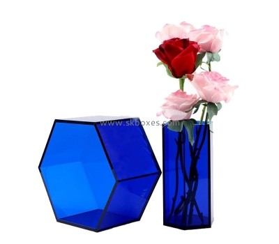 Lucite item supplier custom acrylic hexagon flower box BDC-2368