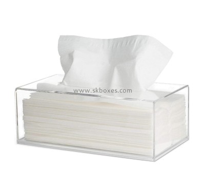Plexiglass box manufacturer custom acrylic facial tissue box cover holder organizer BTB-219