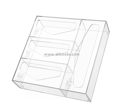 Custom plexiglass tissue box acrylic glove organizer box BTB-202