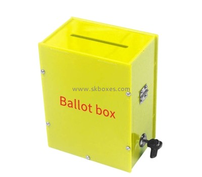 Plexiglass boxes supplier custom acrylic locking voting box BBS-771