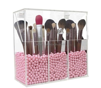 Perspex box manufacturer custom acrylic makeup brushes organizer box BMB-207