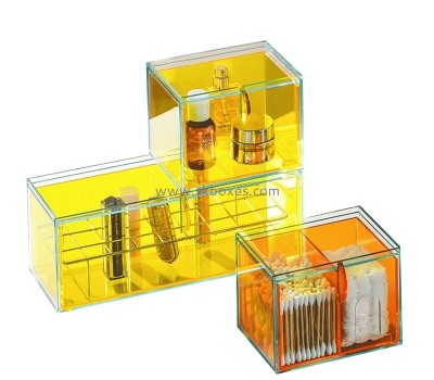 Acrylic box manufacturer custom plexiglass makeup organizer box BMB-201