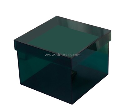 Perspex boxes supplier custom acrylic square storage container box with lid BSC-108