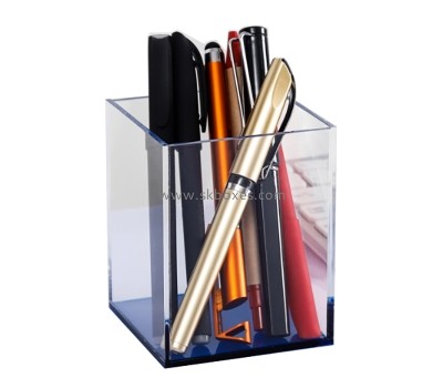 Plexiglass box supplier custom acrylic pencil pen holder cup BDC-112