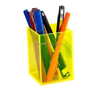 Acrylic box supplier custom lucite pencil pen holder cup box BSC-111