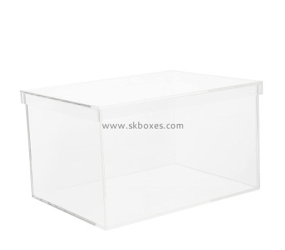 Acrylic boxes manufacturer custom plexiglass dust proof shoes box BSB-030