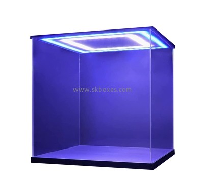 Plexiglass boxes manufacturer custom acrylic LED display case anti-dust for collectibles BLD-047