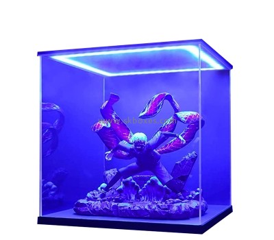 Plexiglass boxes supplier custom acrylic LED display box for pop figures collectibles BLD-048
