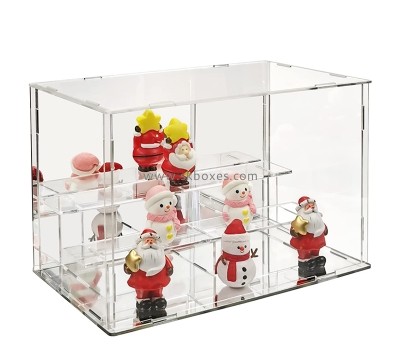 China perspex manufacturer custom plexiglass 3 tier display case for collectibles BDC-2378