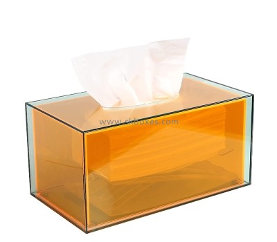 Lucite display manufacturer custom acrylic facial tissue paper holder box BTB-237