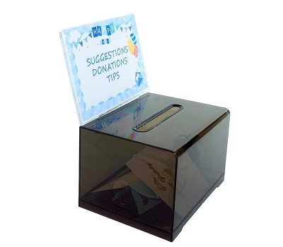 Lucite item supplier custom acrylic business card collection box BBS-782