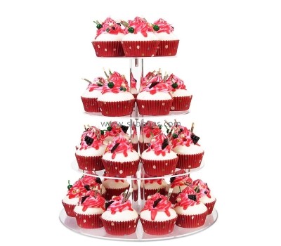 Plexiglass products supplier custom acrylic 4 tier cupcake tower stand BFD-048
