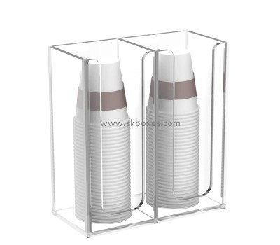 Plexiglass item manufacturer custom acrylic coffee cup storage organizer holder BFD-049