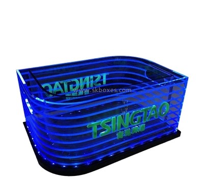 China plexiglass supplier custom acrylic luminous KTV bar beer ice bucket BLD-054