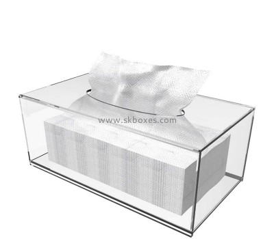 China plexiglass manufacturer custom acrylic facial tissue dispenser box BTB-240