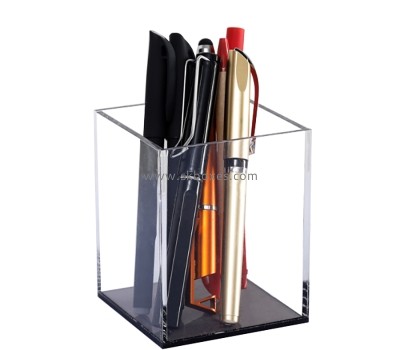 Lucite products supplier custom acrylic desktop pens holder box BSC-124