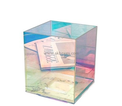 Lucite item supplier custom rainbow acrylic storage box BSC-126
