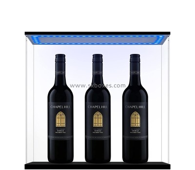 Perspex item manufacturer custom plexiglass wine bottle LED showcase BLD-067