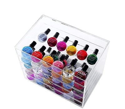 Custom clear acrylic nail varnish drawer organizer box BMB-239