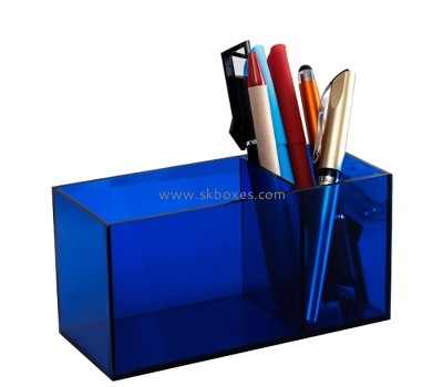 Custom acrylic 2 compartments pen holders BSC-136