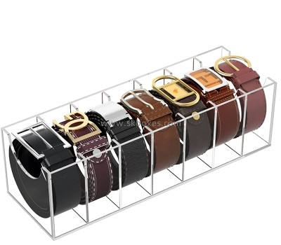 Custom acrylic 7 compartments belt storage holder BSC-138