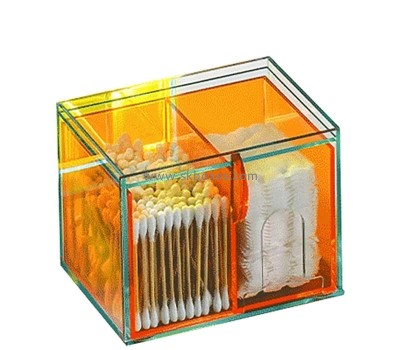 Custom acrylic cotton ball and pad organizer box BMB-243