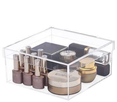 Custom acrylic skin care storage box with lid BMB-244