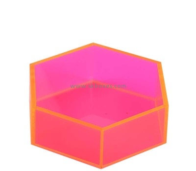 Custom acrylic hexagon storage box BSC-141