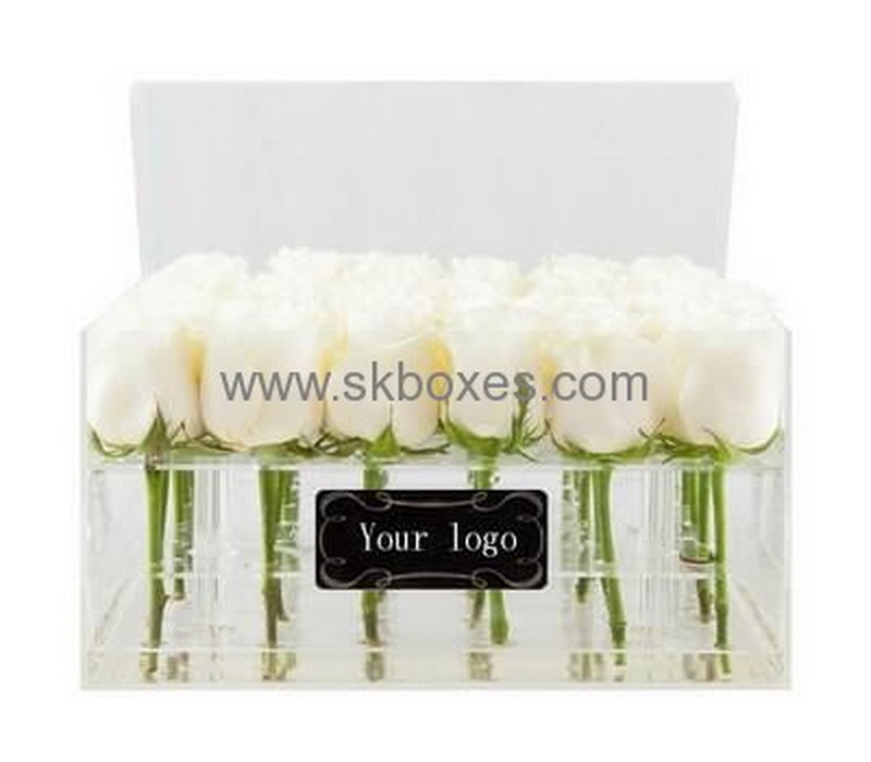Box factory customize clear display case personalised flower box BDC-080