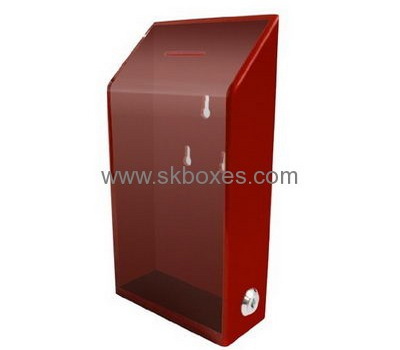 Customized red acrylic ballot boxes BBS-301