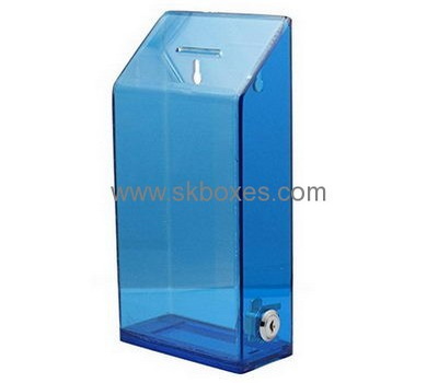 Customized blue acrylic ballot box BBS-316