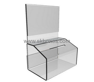 Bespoke clear acrylic locking ballot box BBS-418
