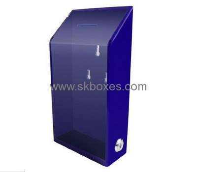 Bespoke purple acrylic hanging suggestion box BBS-481