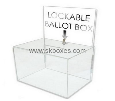 Bespoke clear acrylic money donation boxes BBS-532