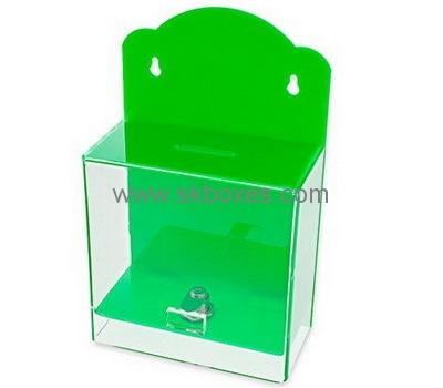 Customize acrylic wall mounted donation box BDB-116