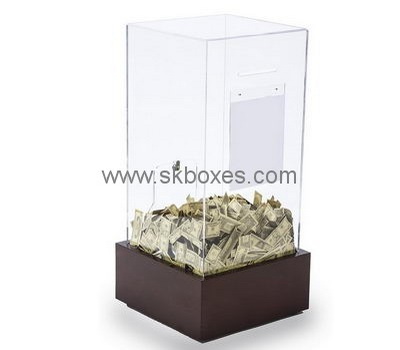 Customize acrylic church donation box BDB-133
