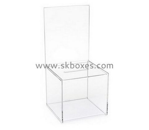 Custom clear acrylic suggestion box BDC-2125