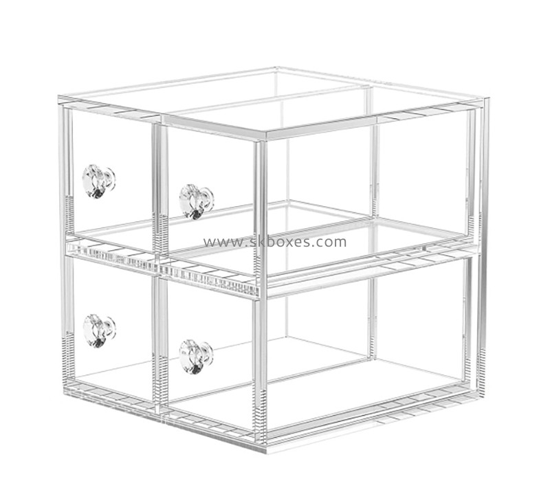 Plexiglass products supplier custom acrylic cosmetics makeup drawer organizer BMB-210