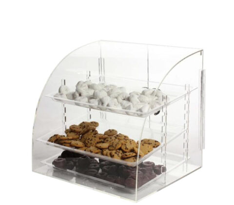 Wholesale custom acrylic 3 tiers cookies display box