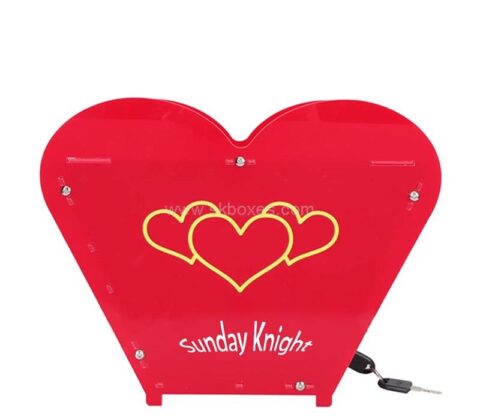 Wholesale custom acrylic heart donation box