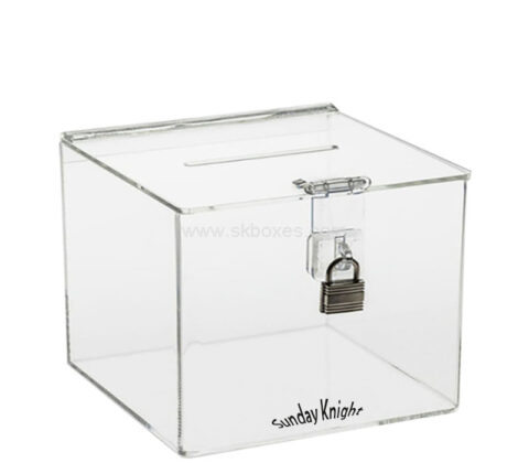 Wholesale custom acrylic locking suggestion box