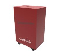 Wholesale custom acrylic donation box with wheels BDB-373 Wholesale custom acrylic donation box with wheels